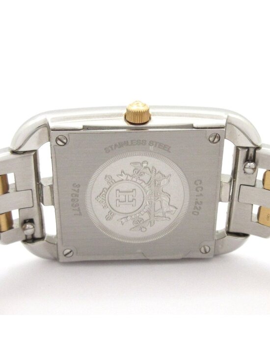 Hermes Watch Cape Cod SS 18k Yellow Gold White main image 9